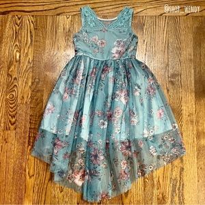 Zenzi Printed Floral Tulle Dress Size M 7/8